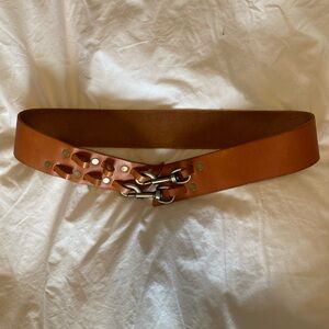 Linea Pelle brown leather belt